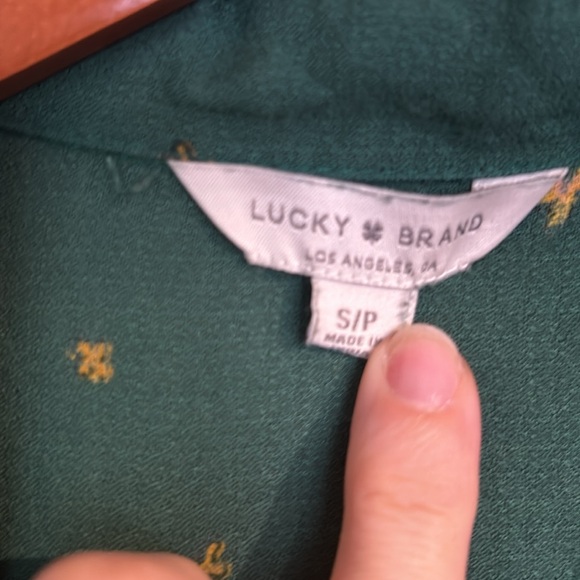 Lucky Brand Green Wildflowers Blouse - Picture 2 of 5